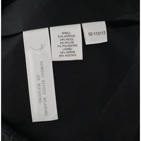 Ann Taylor Black Textured Wool Blend Silver Metallic Sequin Skirt Size 2 - Picture 5 of 5